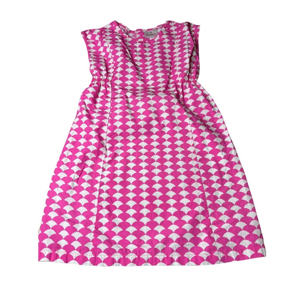 Hanna Andersson Pink and White Dress 100% Cotton Size 10